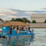 Georgetown tiki boat booze cruise near Washington, DC. On-boat tiki bar. Potomac Tiki Club by Sea Suite Cruises.