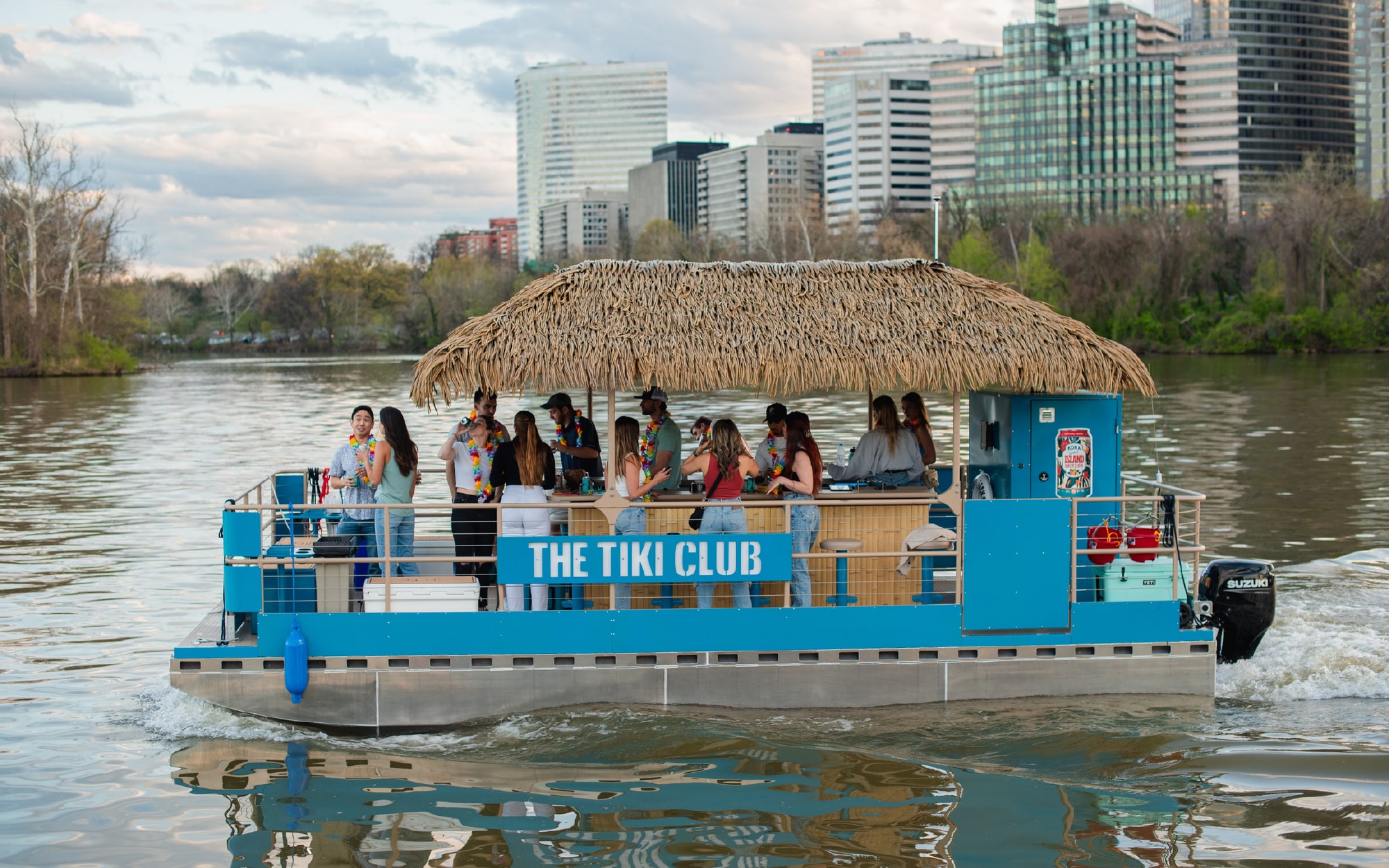 Tiki bar boat tour of Georgetown near Washington, DC. Potomac Tiki Club by Sea Suite Cruises.