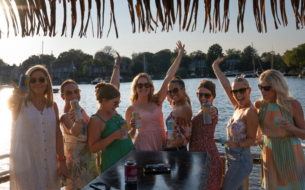 Nautilus Point tiki boat booze cruise. BYOB. Annapolis Mom's Network party boat rental. Naptown Tiki Club by Sea Suite Cruises in Annapolis Maryland.