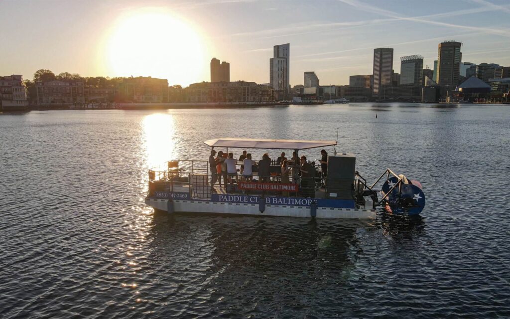 Inner Harbor Paddle Boat booze Cruise. BYOB! Baltimore Paddle Club by Sea Suite Cruises.
