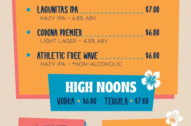 Whitlow's on Water DC Alcohol Menu
