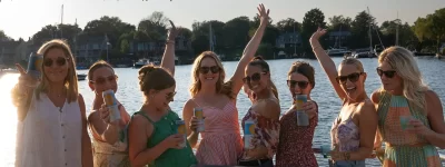 Nautilus Point tiki boat booze cruise. BYOB. Annapolis Mom's Network party boat rental. Naptown Tiki Club by Sea Suite Cruises in Annapolis Maryland.