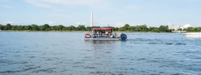 Georgetown Paddle boat river cruise near Washington DC. BYOB and on-boat bar! Cruise by the Washington Monument, Lincoln Memorial & more. Potomac Paddle Club by Sea Suite Cruises.