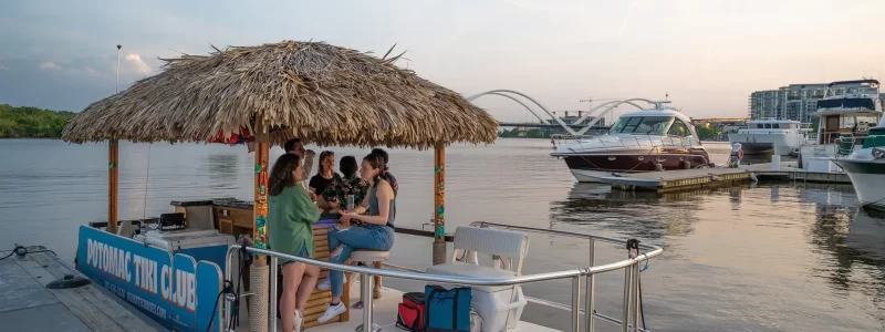 Navy Yard tiki boat booze cruise near Washington DC. BYOB! Tikito - Potomac Tiki Club by Sea Suite Cruises